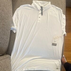 White Men's VUORI 3 button Polo Shirt